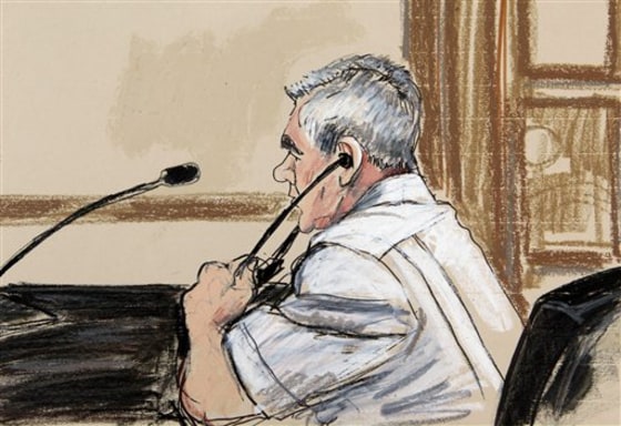 Luis Armando Pena Soltren listens to the proceedings at his hearing on hijacking charges at U.S. Federal Court in New York, on Oct. 13, 2009. Pena Soltren was sentenced Tuesday n the hijacking of Pan American Flight 281, which had 103 passengers and crew, and was traveling from New York's Kennedy Airport to Puerto Rico on Nov. 24, 1968.